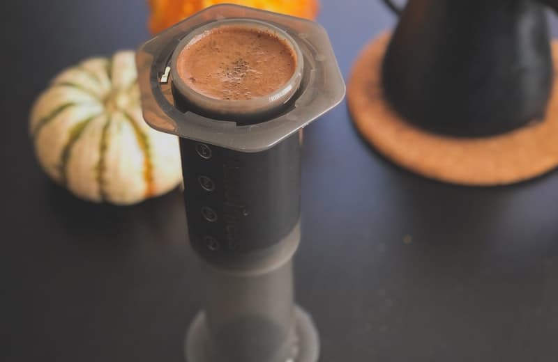 Exemplo visual do método AeroPress